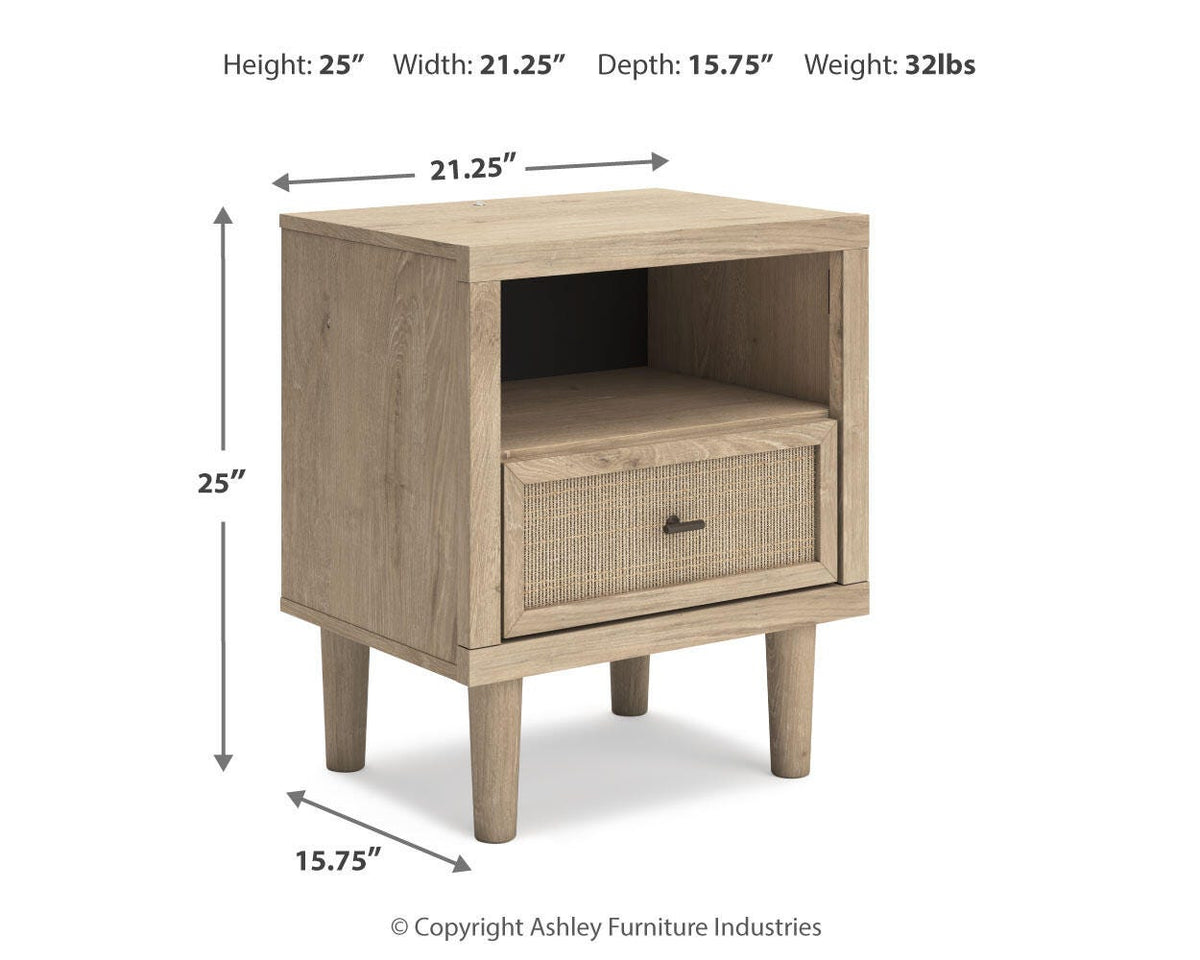 Cielden Nightstand - B1199-91 - approximate manufacturer dimensions (supplier image 4)