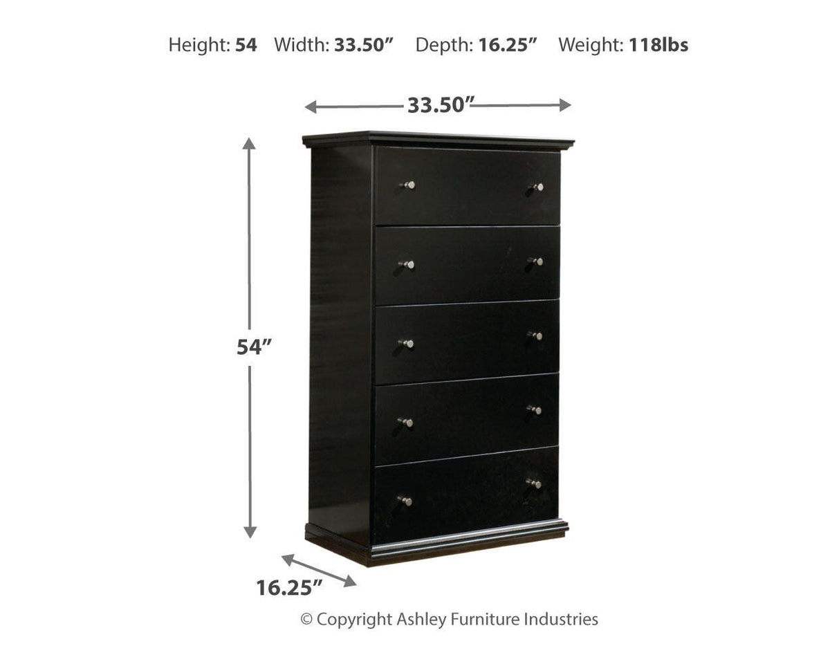 Maribel Chest of Drawers - B138-46 - approximate manufacturer dimensions (supplier image 10)