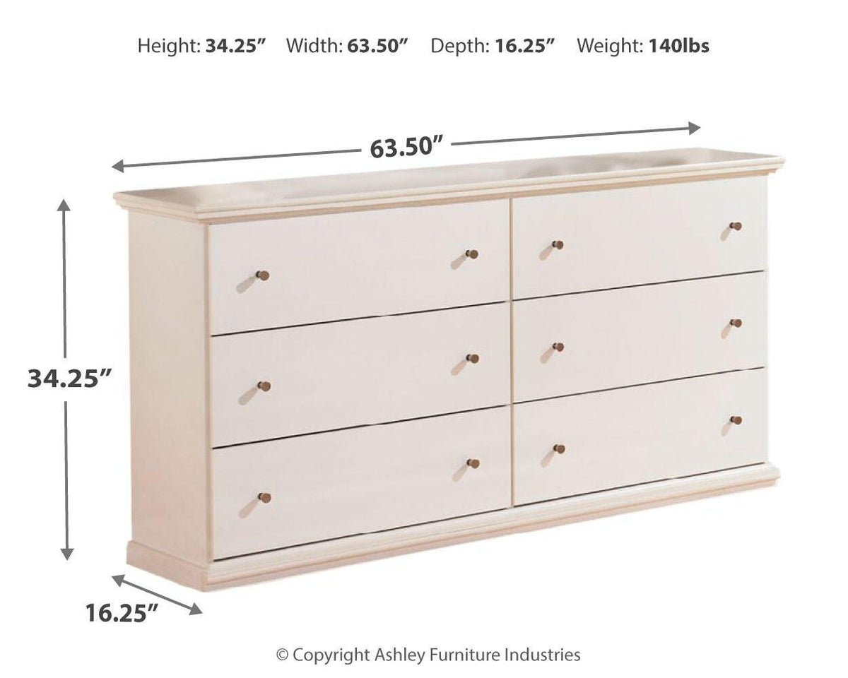 Bostwick Shoals Dresser - B139-31 - approximate manufacturer dimensions (supplier image 4)