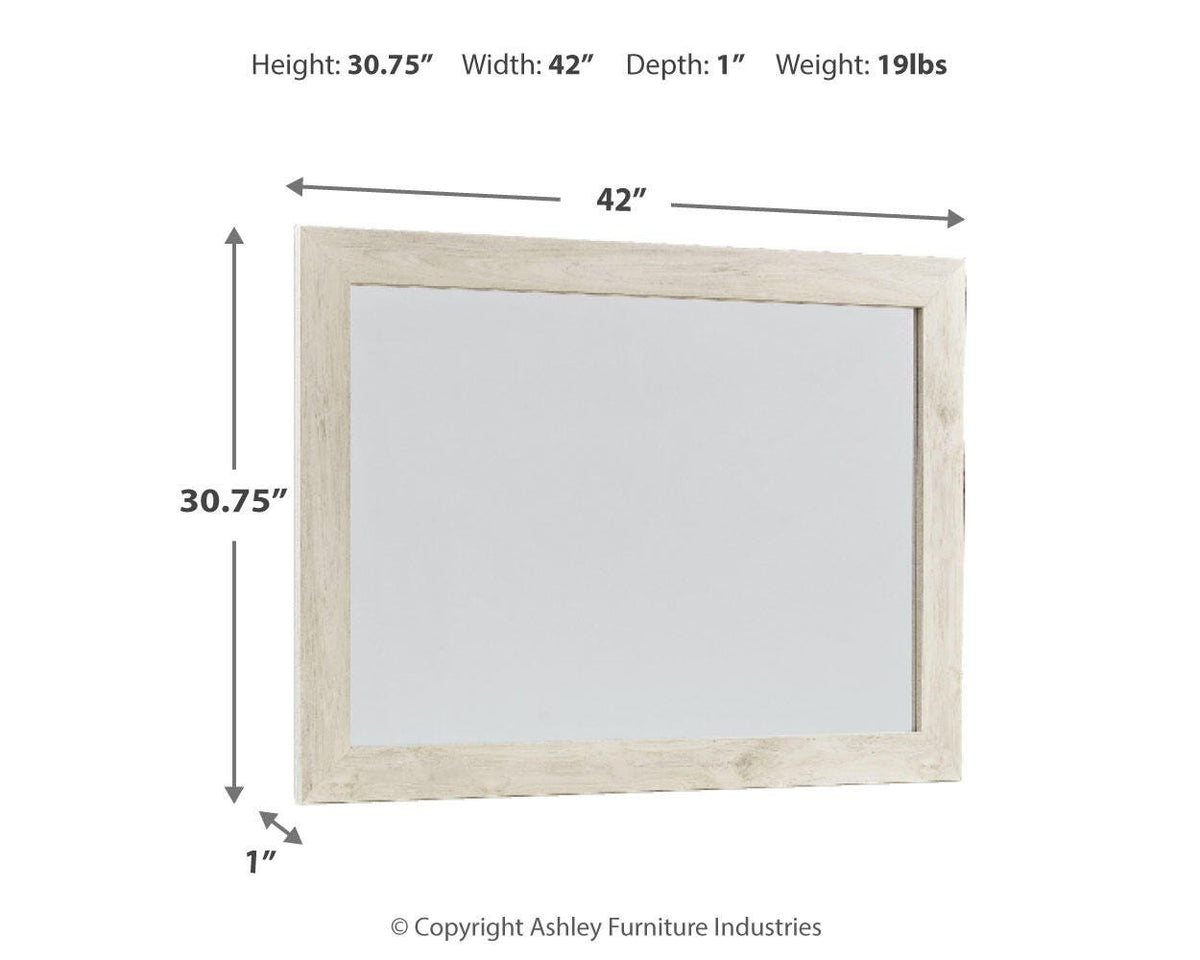 Cambeck Bedroom Mirror - B192-36 - approximate manufacturer dimensions (supplier image 3)