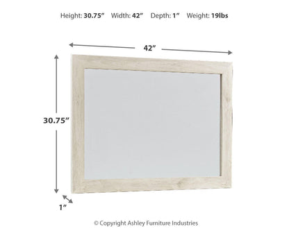 Cambeck Bedroom Mirror - B192-36 - approximate manufacturer dimensions (supplier image 3)