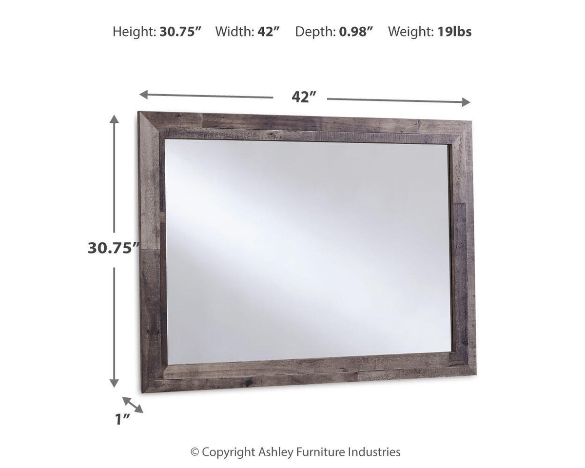 Derekson Bedroom Mirror - B200-36 - approximate manufacturer dimensions (supplier image 2)