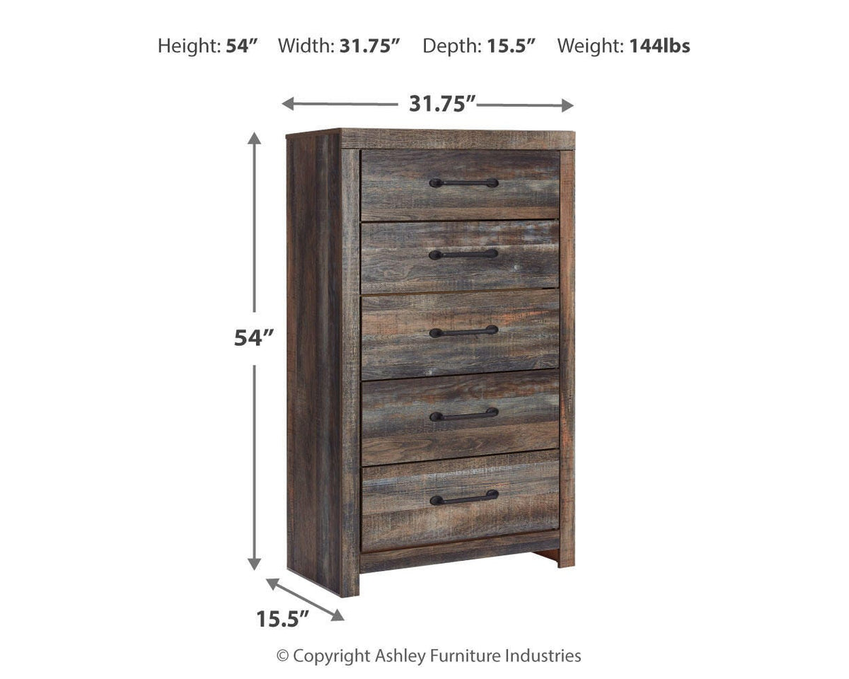 Drystan Chest of Drawers - B211-46 - approximate manufacturer dimensions (supplier image 6)