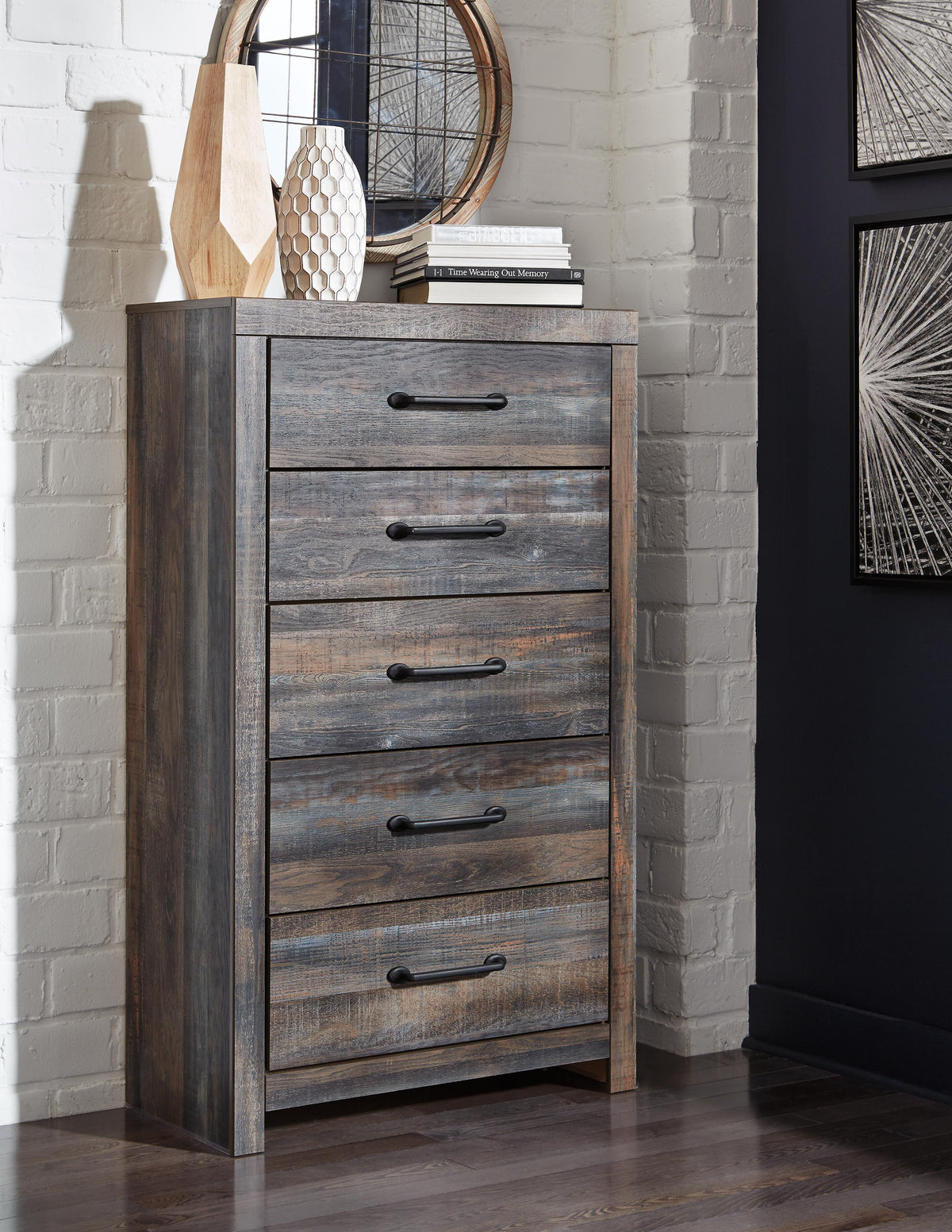 Drystan Chest of Drawers - B211-46 - product view or room setting; only chest included (supplier image 5)