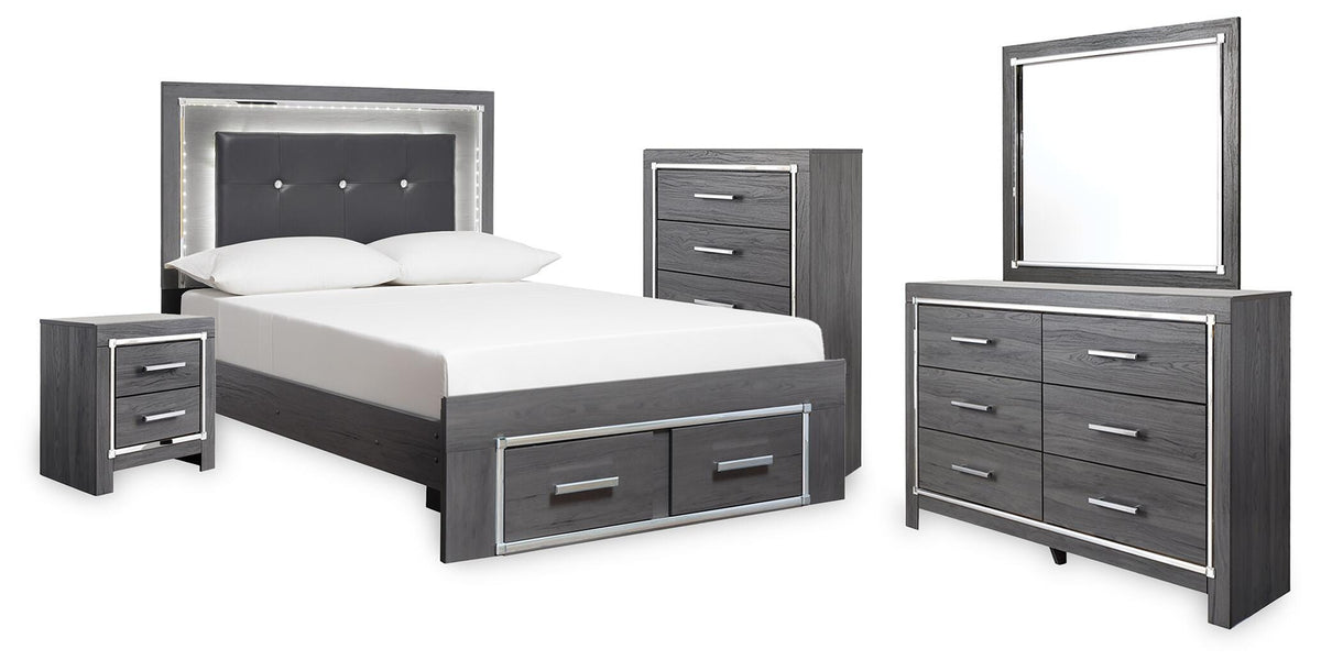 Lodanna Bedroom Sets - B214B59 - product view or room setting; complete kit and included component views (supplier image 129)
