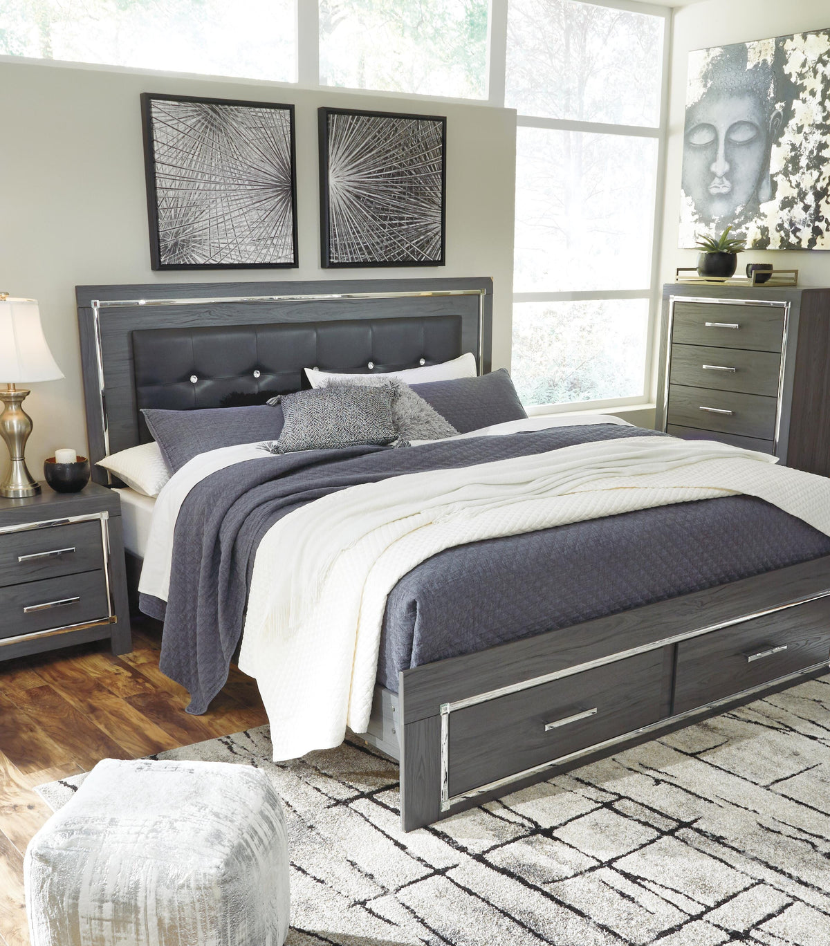 Lodanna Bedroom Sets - B214B17, B214B25, B214B24, B214B58, B214B60 - product view or room setting; complete kit and included component views (supplier image 43)