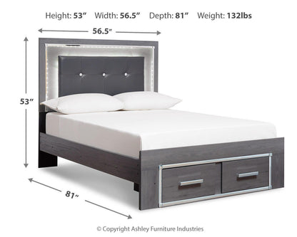 Lodanna Bedroom Sets - B214B23, B214B46, B214B48, B214B54, B214B59, B214B9, B214B62 - approximate manufacturer dimensions (supplier image 74)