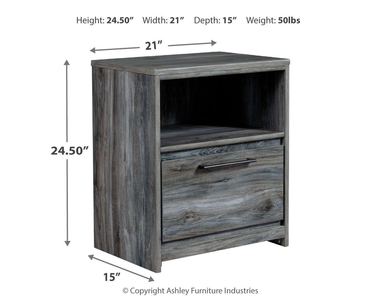 Baystorm Nightstand - B221-91 - approximate manufacturer dimensions (supplier image 4)