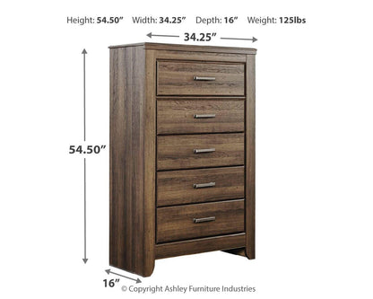 Juararo Chest of Drawers - B251-46 - approximate manufacturer dimensions (supplier image 8)