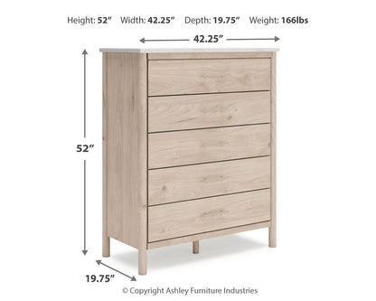 Cadmori Chest of Drawers - B2615-345 - approximate manufacturer dimensions (supplier image 12)