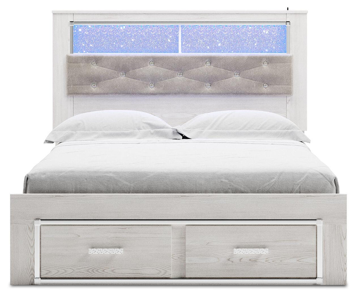 Altyra Upholstered Bookcase Bed with Storage