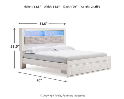 Altyra Upholstered Bookcase Bed with Storage