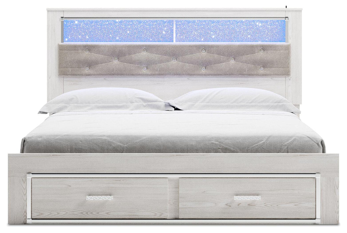 Altyra Upholstered Bookcase Bed with Storage