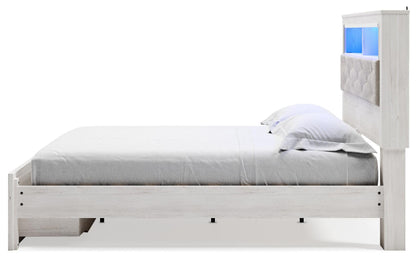 Altyra Upholstered Bookcase Bed with Storage