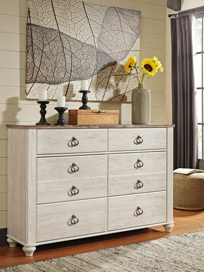Willowton Dresser - B267-31 - product view or room setting; only dresser included (supplier image 2)