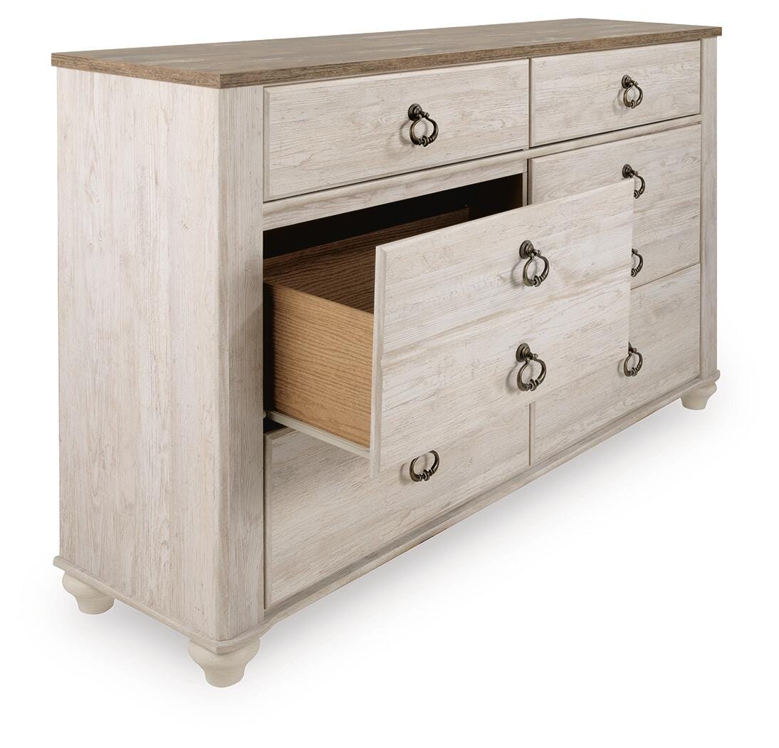 Willowton Dresser - B267-31 - product view or room setting; only dresser included (supplier image 4)