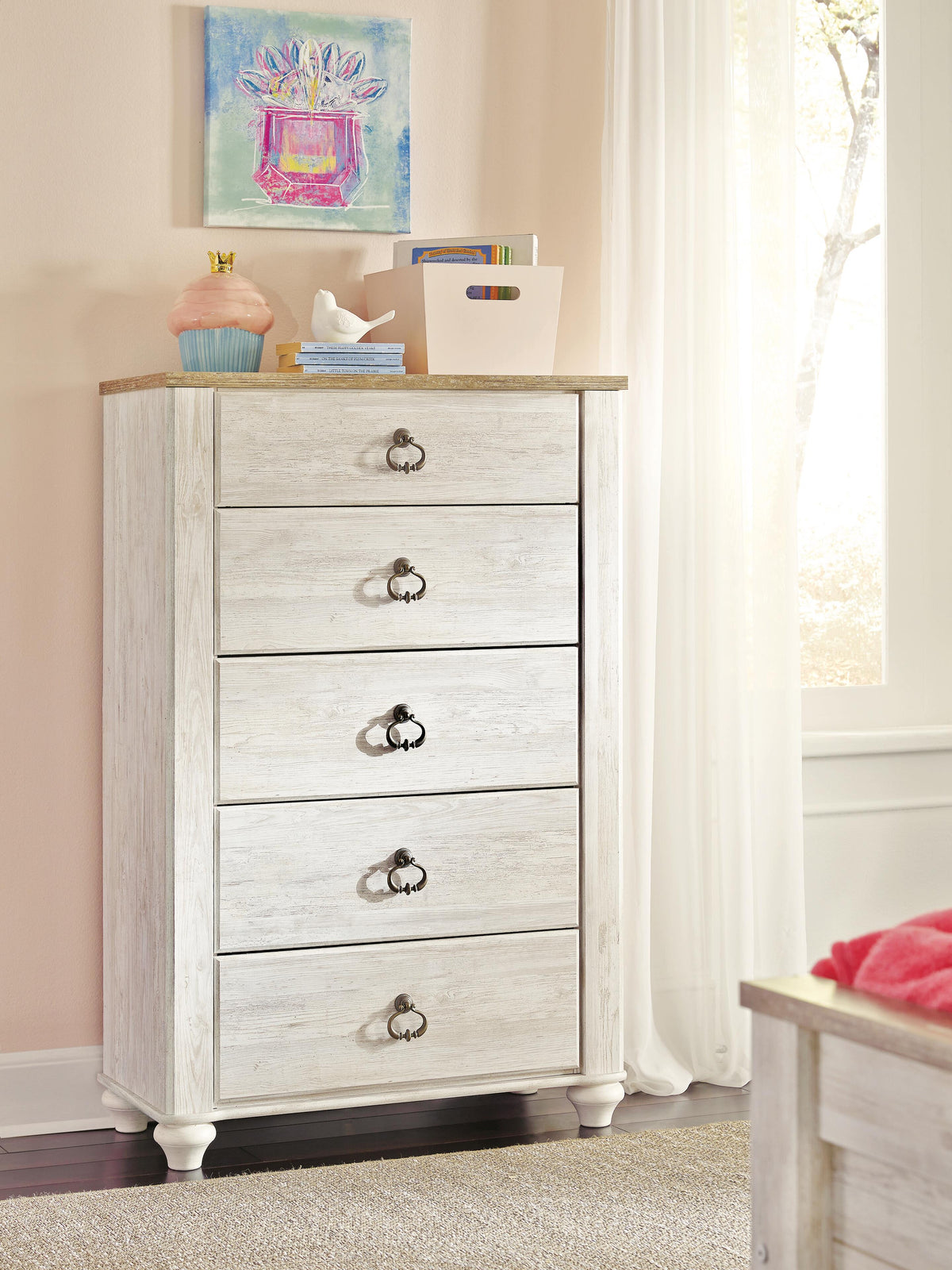 Willowton Chest of Drawers - B267-46 - product view or room setting; only chest included (supplier image 7)