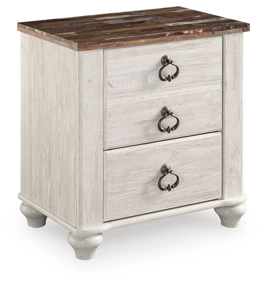 Willowton Nightstand - B267-92 - product view or room setting; only nightstand included (supplier image 1)