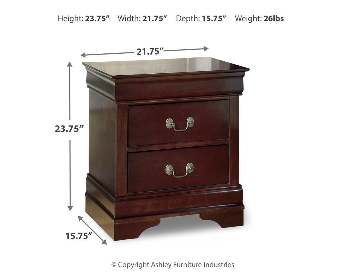 Alisdair Nightstand - B376-92 - approximate manufacturer dimensions (supplier image 4)