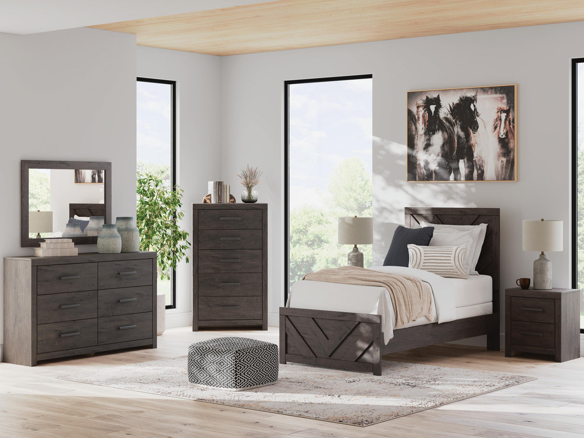 Prendonea Nightstand - B3789-92 - product view or room setting; only nightstand included (supplier image 8)