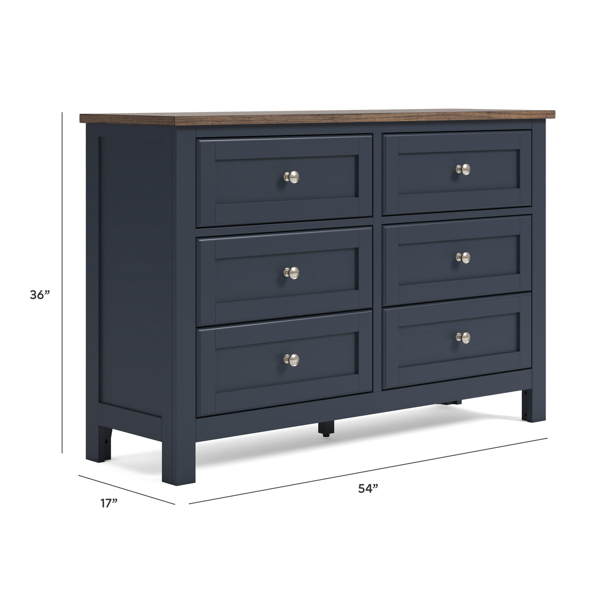 Landocken Dresser - B414-21 - approximate manufacturer dimensions (supplier image 12)