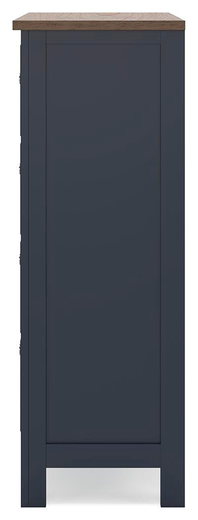 Landocken Chest of Drawers - B414-45 - product view or room setting; only chest included (supplier image 7)