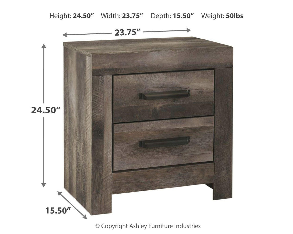 Wynnlow Nightstand - B440-92 - approximate manufacturer dimensions (supplier image 4)