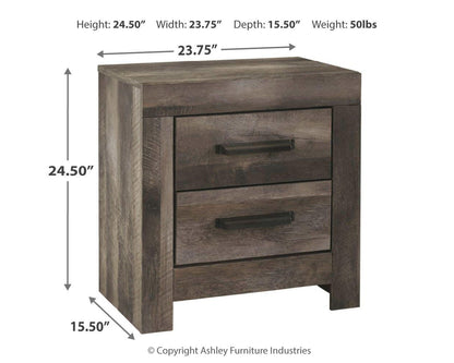 Wynnlow Nightstand - B440-92 - approximate manufacturer dimensions (supplier image 4)