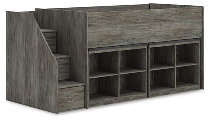 Frandern Loft Bed with Bookcase Storage
