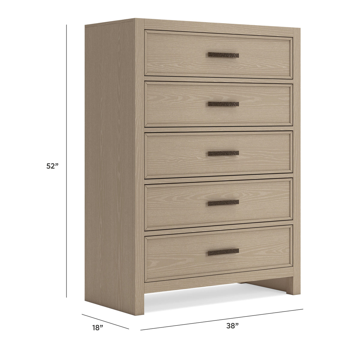 Calmoro Chest of Drawers - B602-46 - approximate manufacturer dimensions (supplier image 8)