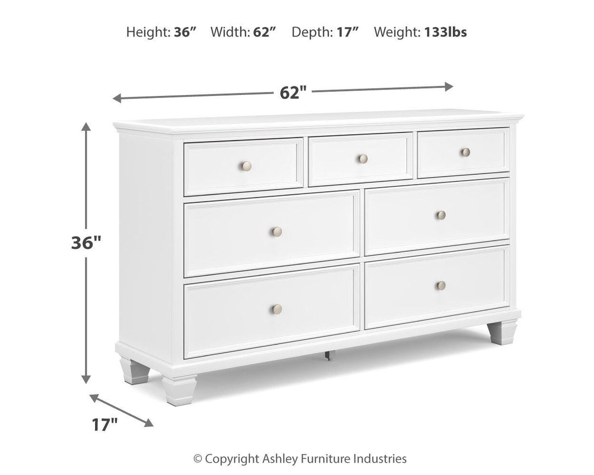 Fortman Bedroom Sets - B680B28 - approximate manufacturer dimensions (supplier image 132)
