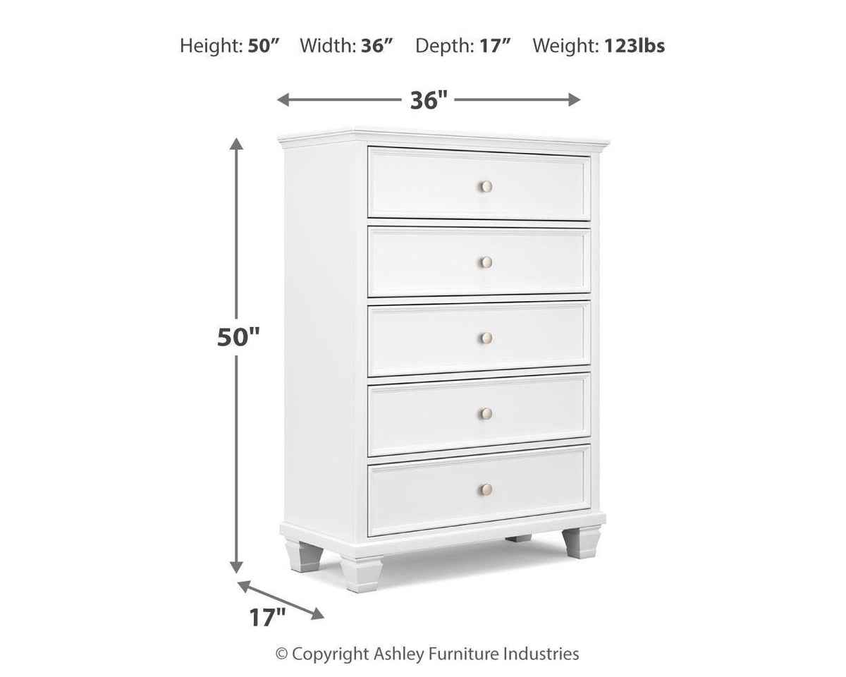 Fortman Bedroom Sets - B680B19 - approximate manufacturer dimensions (supplier image 130)