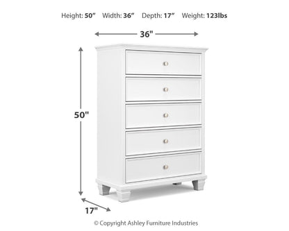 Fortman Bedroom Sets - B680B19 - approximate manufacturer dimensions (supplier image 130)