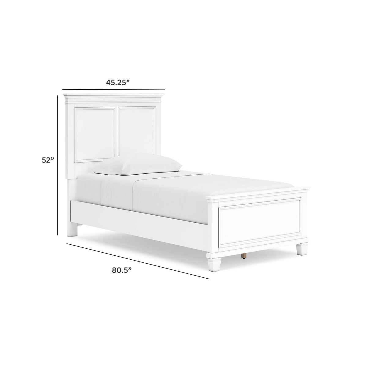 Fortman Bedroom Sets - B680B7, B680B29 - approximate manufacturer dimensions (supplier image 98)