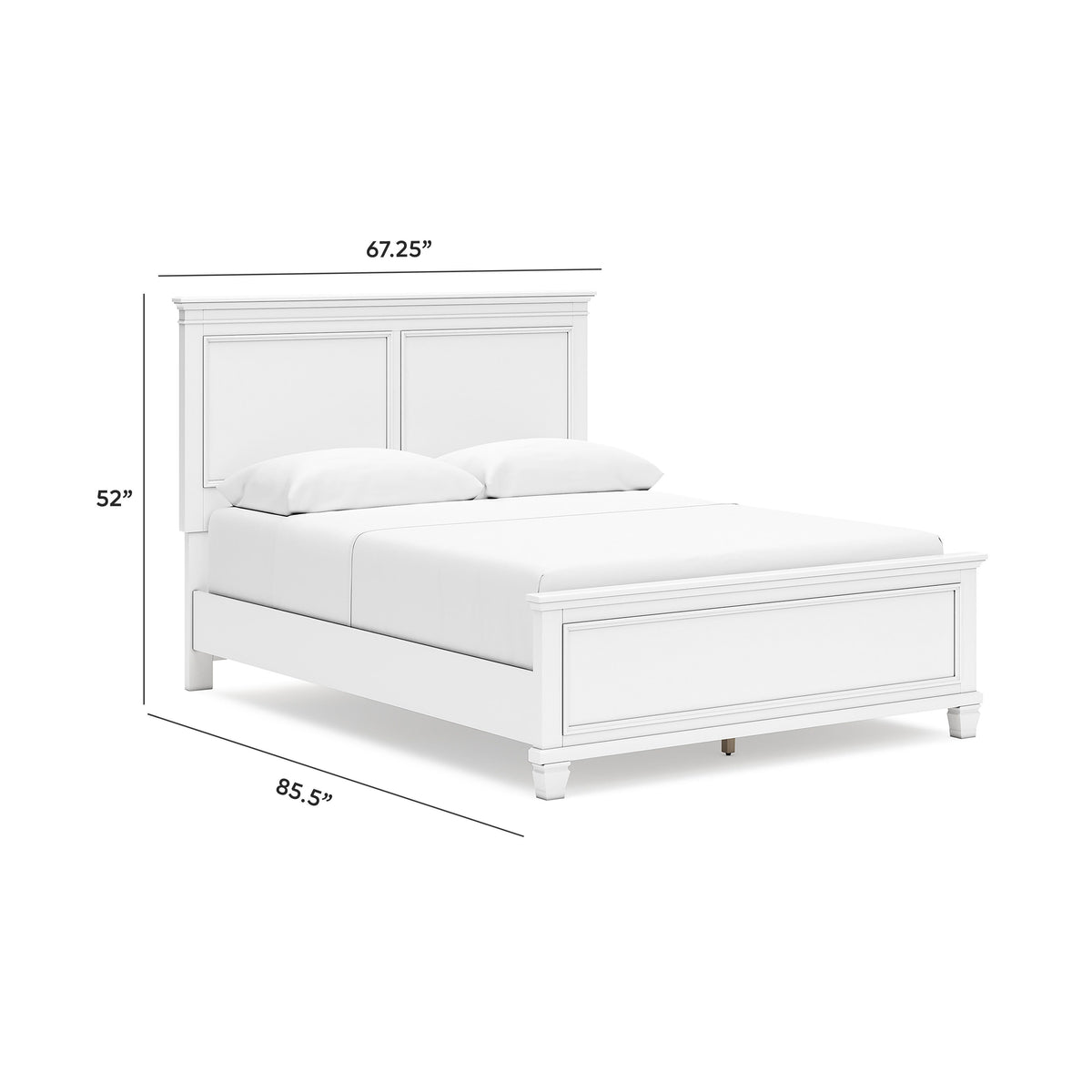 Fortman Bedroom Sets - B680B12, B680B3, B680B16 - approximate manufacturer dimensions (supplier image 53)