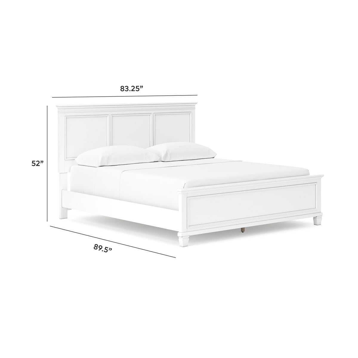 Fortman Bedroom Sets - B680B14 - approximate manufacturer dimensions (supplier image 69)