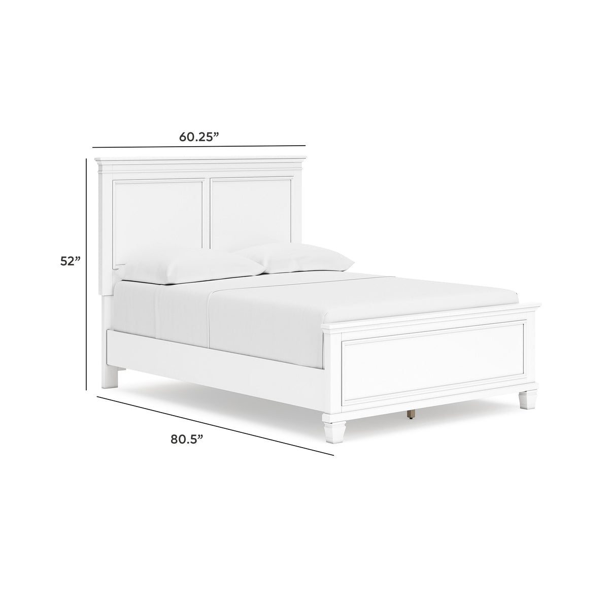 Fortman Bedroom Sets - B680B9, B680B28 - approximate manufacturer dimensions (supplier image 83)