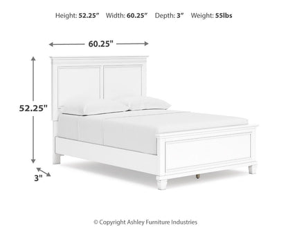 Fortman Bedroom Sets - B680B9, B680B28 - approximate manufacturer dimensions (supplier image 78)