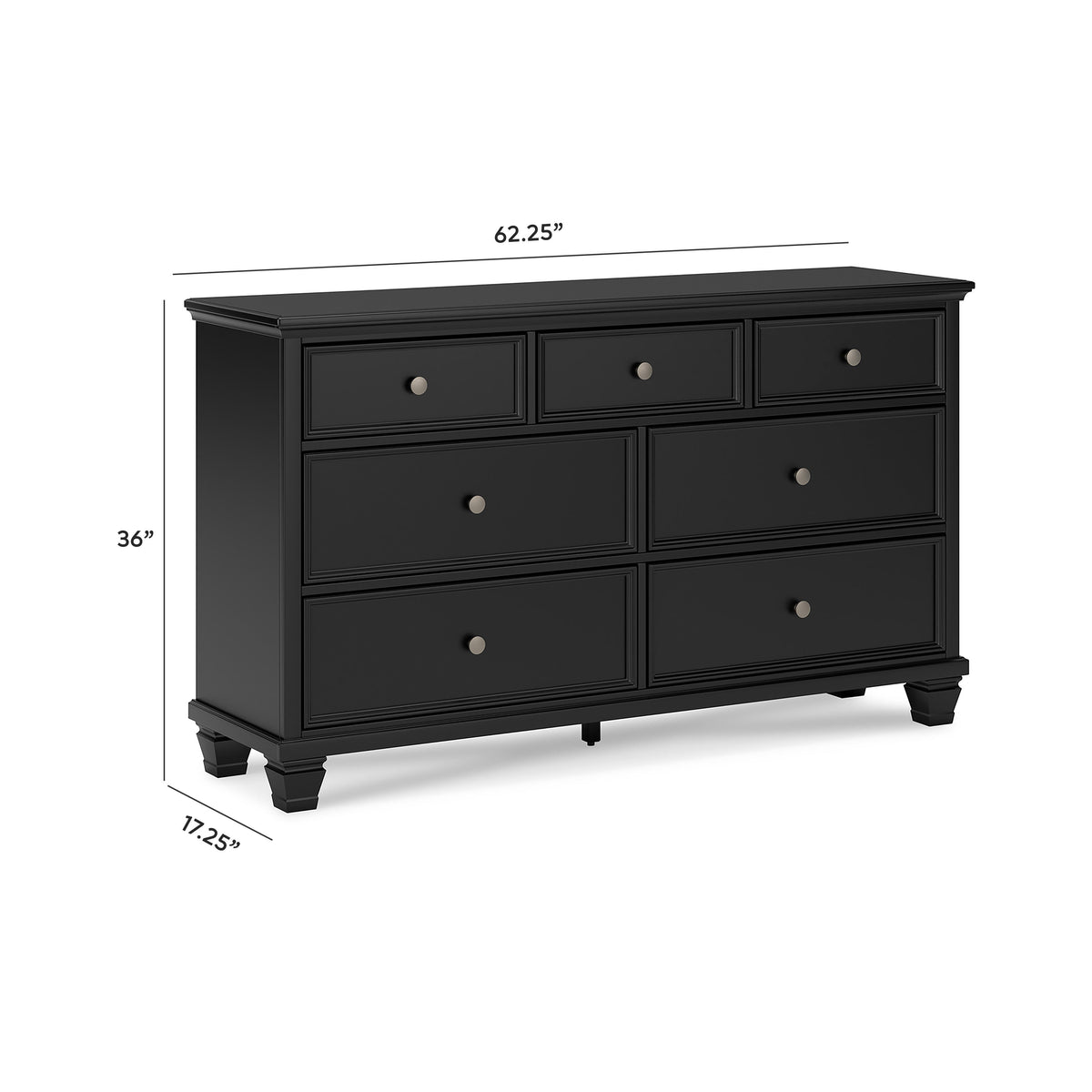 Lanolee Dresser - B687-31 - approximate manufacturer dimensions (supplier image 10)