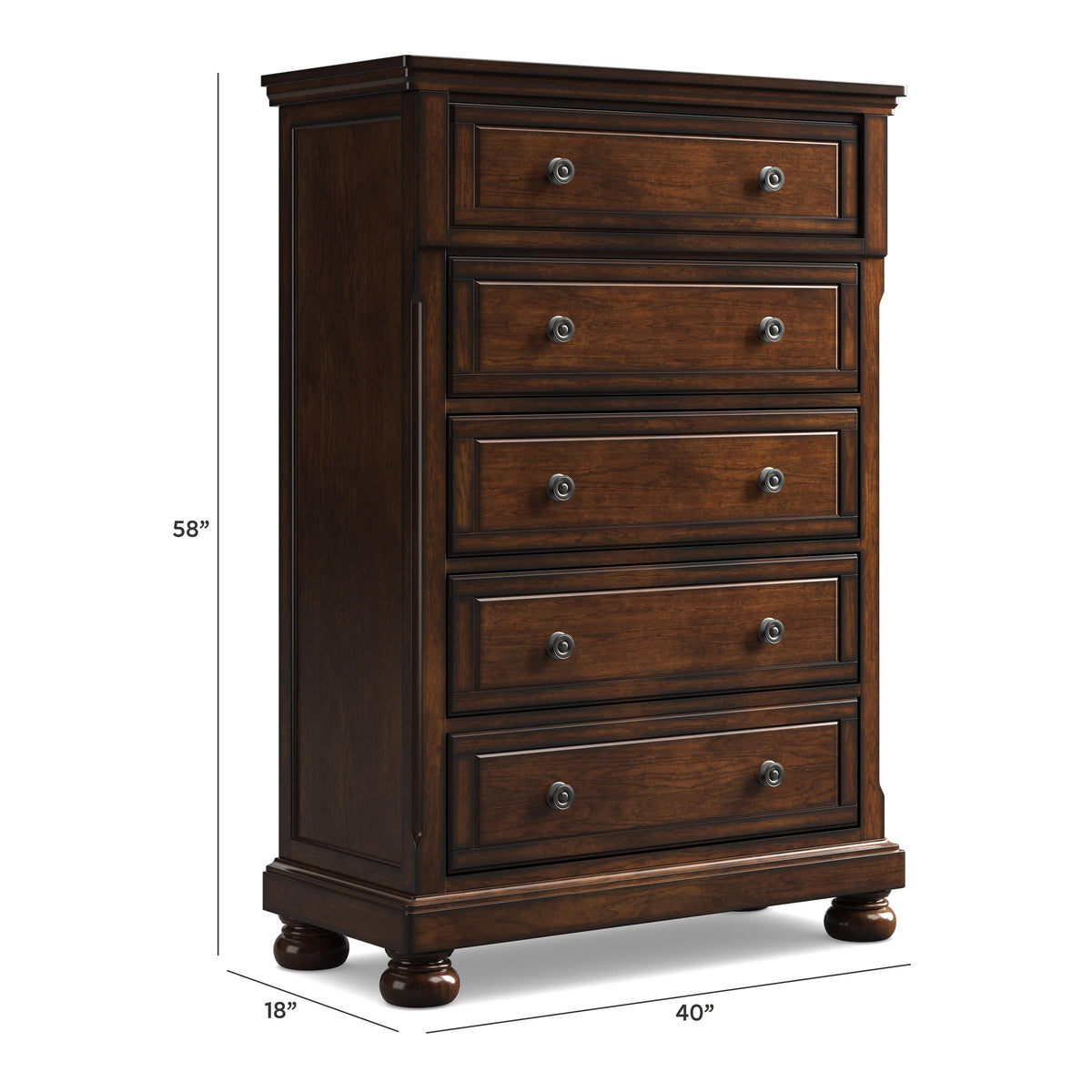 Porter Chest of Drawers - B697-46 - approximate manufacturer dimensions (supplier image 8)