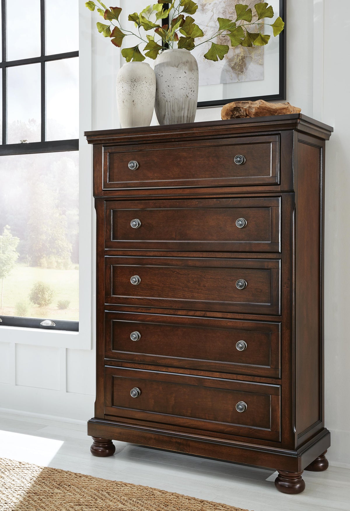 Porter Chest of Drawers - B697-46 - product view or room setting; only chest included (supplier image 2)