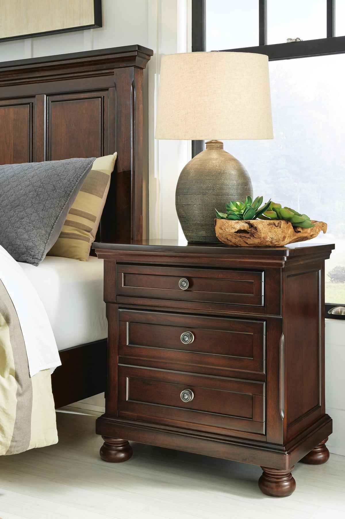 Porter Nightstand - B697-92 - product view or room setting; only nightstand included (supplier image 2)