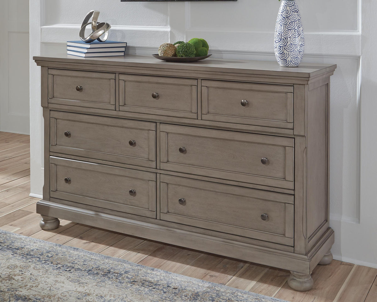 Lettner Dresser and Mirror - B733B1 - product view or room setting; dresser and mirror kit with included component views (supplier image 7)