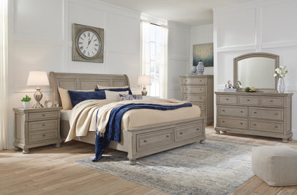Lettner Dresser and Mirror - B733B1 - product view or room setting; dresser and mirror kit with included component views (supplier image 3)