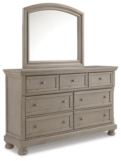Lettner Dresser and Mirror - B733B1 - product view or room setting; dresser and mirror kit with included component views (supplier image 1)