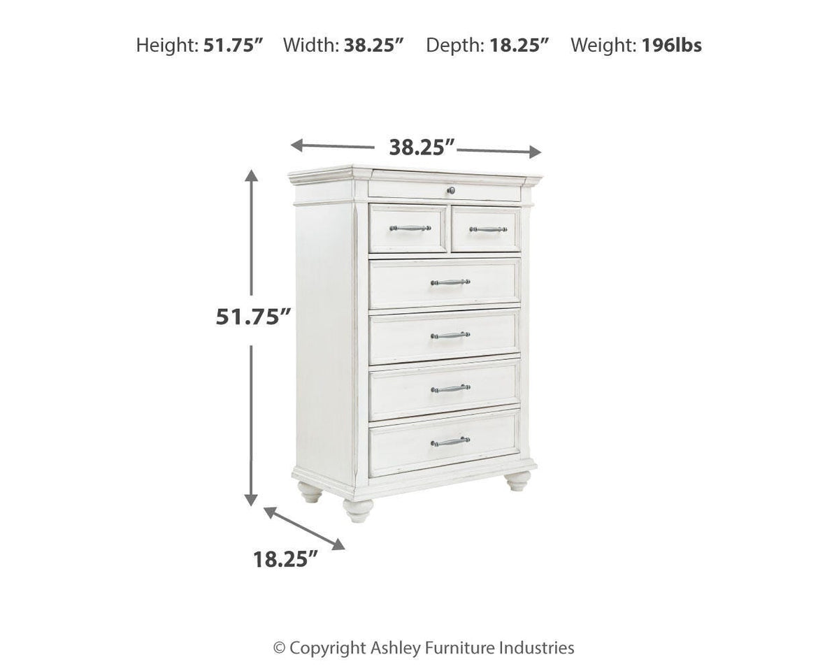 Kanwyn Chest of Drawers - B777-46 - approximate manufacturer dimensions (supplier image 4)
