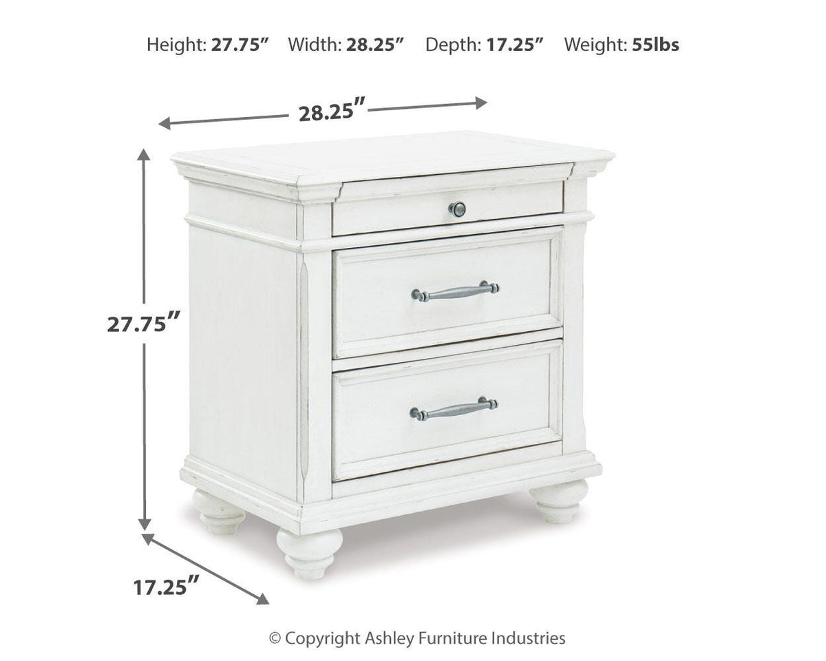 Kanwyn Nightstand - B777-93 - approximate manufacturer dimensions (supplier image 4)