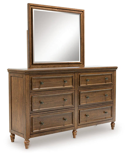 Sturlayne Dresser and Mirror - B787B1 - product view or room setting; dresser and mirror kit with included component views (supplier image 1)