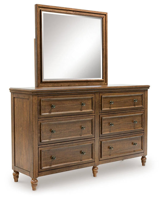 Sturlayne Dresser and Mirror - B787B1 - product view or room setting; dresser and mirror kit with included component views (supplier image 1)