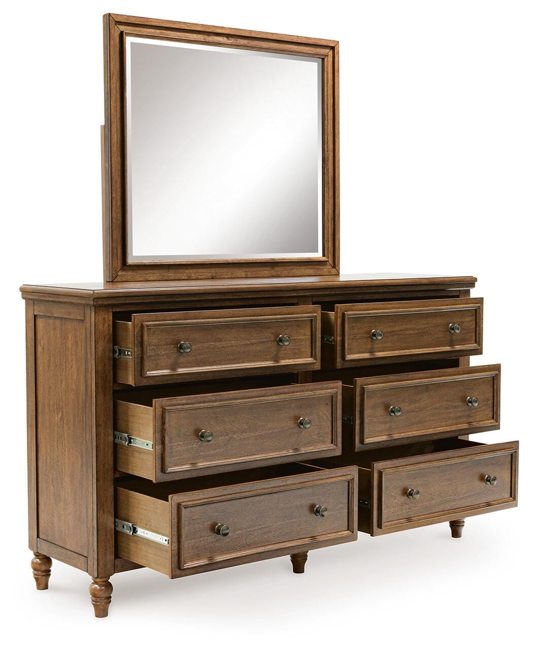 Sturlayne Dresser and Mirror - B787B1 - product view or room setting; dresser and mirror kit with included component views (supplier image 3)